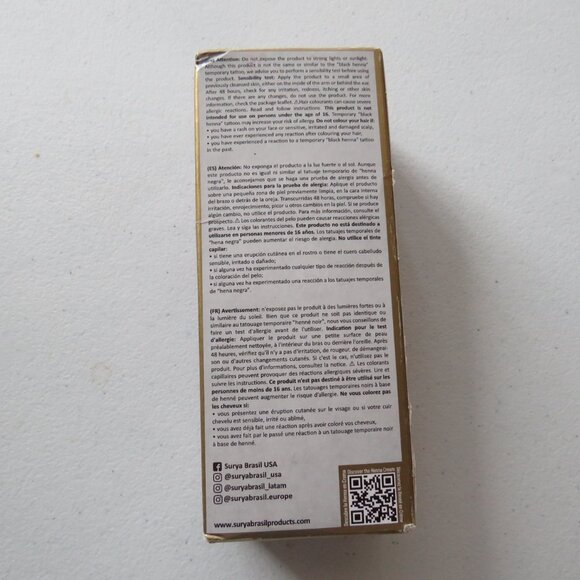 Henna Cream Dark Brown Semi-Permanent Vegan Hair Dye For Gray Coverage 2.37 oz - Picture 6 of 10